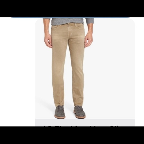 AG The Matchbox Slim Straight Khaki Jean Sz 32